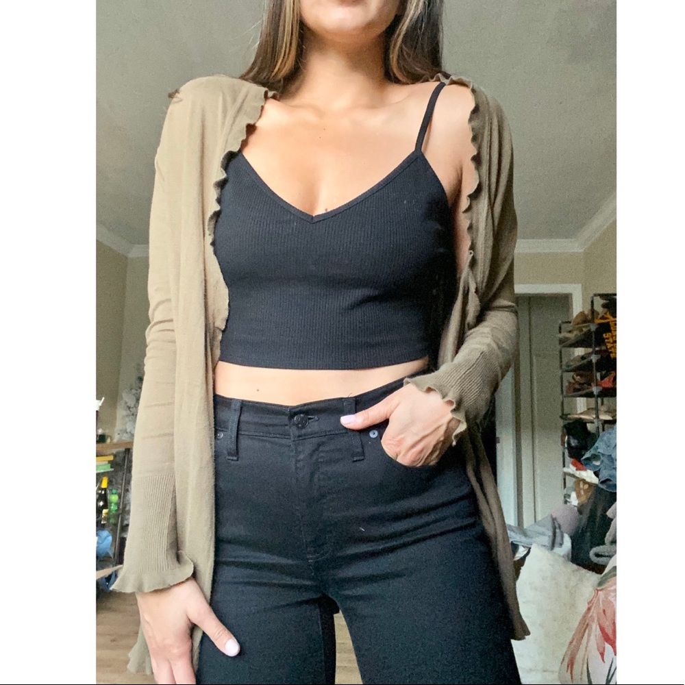 Olive Green Cardigan